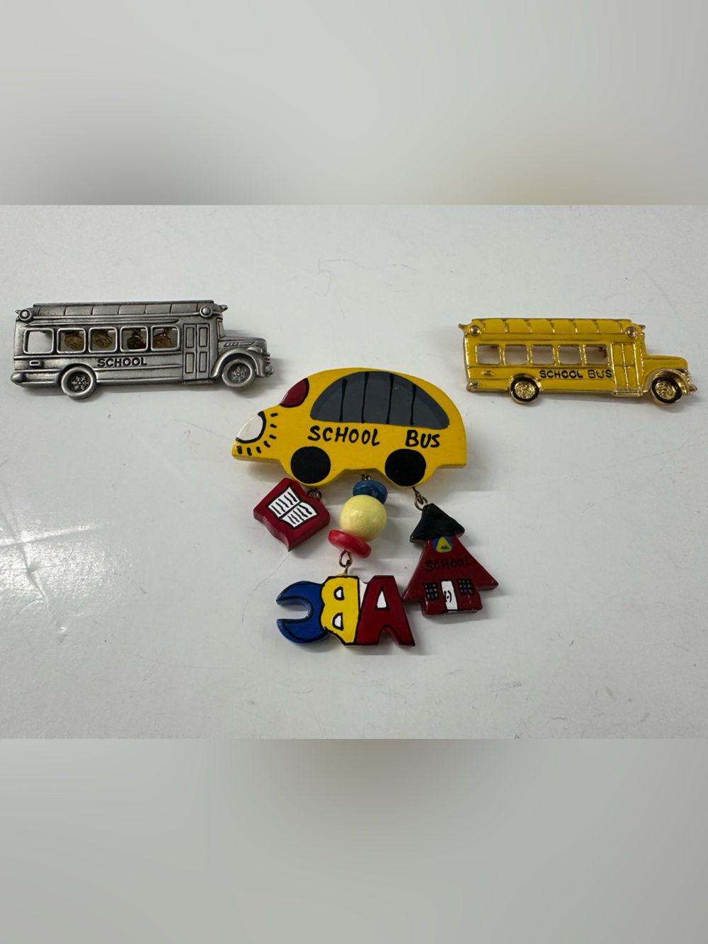Vintage School Bus Pin Set